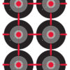 Birchwood Casey 35705 Dirty Bird  Multiple Bullseye Tagboard Hanging Pistol 12" x 18" Black/Red/Gray White Impact Splatter 8 Per Pkg