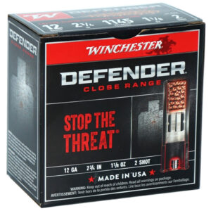 Winchester Defender Load 12 ga. 2.75 in. 1 1/8 oz. 2 Shot 25 rd. 020892230972