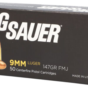 ** Sig Sauer Elite 9mm Luger 147gr Full Metal Jacket Ammo - 50 Rounds Per Box

** 798681516933