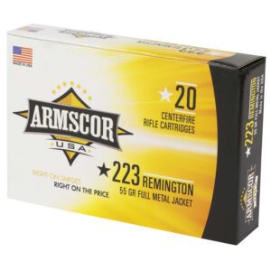 Armscor FAC2231N .223 Remington 55gr Full Metal Jacket - 20 Rounds per Box, 50 Boxes per Case 812285020136