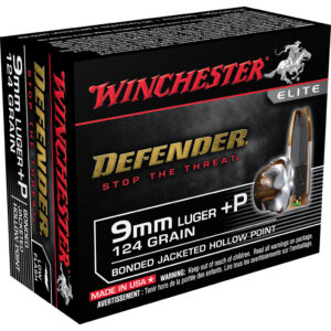 ** Winchester PDX1 Defender 9mm Luger Pistol Ammunition - 124 Grain Bonded Jacket Hollow Point (20 Rounds)

** 020892217812