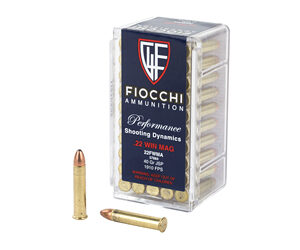 Fiocchi 22 WMR 40gr JSP - 50 Rounds - FAST SHIPPING-NO CREDIT CARD FEES