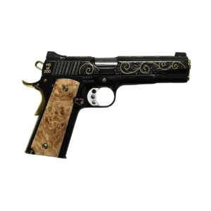 KIMBER CUSTOM 1911 45ACP BLACK DELUXE, SCROLL WORK, GOLD ROPE INLAY 1-200 MADE