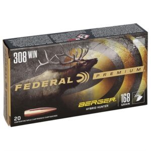 Berger Hybrid Hunter .308 Winchester 168 Grain - 20 Rounds 604544649277