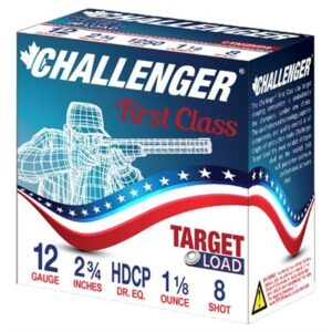 Challenger Ammo 12 Gauge 2-3/4" Shotgun Shells #8 Shot, 250 Rds