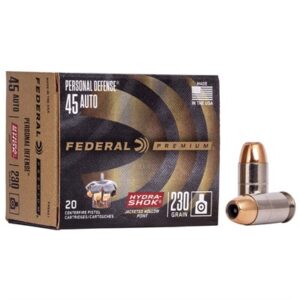 ** Federal Premium 45 ACP 230 Grain Hydra-Shok Jacketed Hollow Point Ammunition - 20 Rounds per Box

** 029465085414