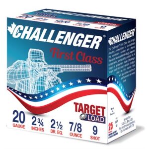 ** Challenger First Class 20 Gauge Shotgun Shells/8 oz #9 Shot ** 773622400694