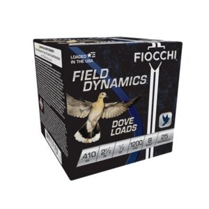 ** Fiocchi .410 Bore 2/2" Shotshells/2 oz #8 Shot Rounds per Box ** 762344703589