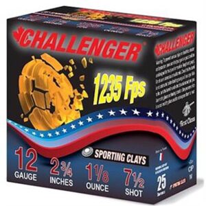 Challenger Ammo Sporting Clay 12 Gauge 2-3/4" 1-1/8oz #7.5 250ct