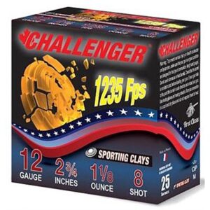 ** 12 Gauge Sporting Clay Shotshells/4" #8 Shot, 1/8 oz, 1235 FPS Count Case ** 859805005099