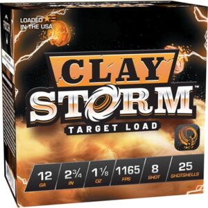 CLAY STORM 12 GAUGE 2/4'' 1/8OZ #8 SHOT 1165 FPS 25/BOX 762344713939