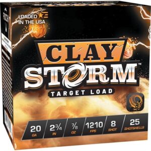 CLAY STORM 20 GAUGE 2/4'' 7/8OZ #8 SHOT 1210 FPS 25/BOX 762344713922
