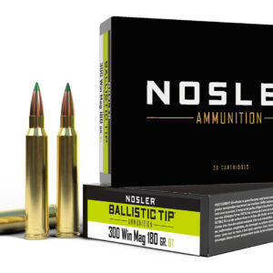 Nosler Ballistic Tip 300 Win Mag 180 Grain Spitzer - 20 Rounds per Box 054041400534