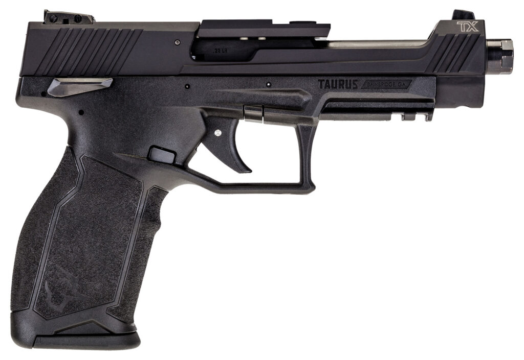 Taurus 1TX22C151 TX22 Competition 22 LR 16+1 5.25" Overall Black Steel/Threaded Barrel, Hard Coat Anodized Aluminum/Optic Cut/Serrated Slide & Polymer Frame w/Picatinny Rail w/Polymer Grips