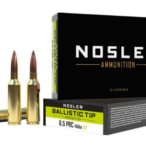 Nosler 6.5PRC Ballistic Tip Spitzer Boat Tail - 140 Grain, 20 Rounds per Box 054041434577