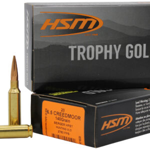 HSM Trophy Gold Extended Range 6.5 Creedmoor 140 gr Berger Hybrid Tactical Ammo - 20 Rounds 810742025502