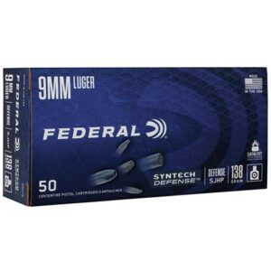 ** Federal 9mm Luger 138 Gr Syntech Defense - 50 Rounds per Box (10 Boxes per Case)

** 604544671049