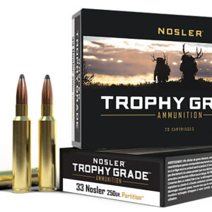 Nosler Trophy Grade .33 Nosler 250gr Spitzer Partition - 20 Rounds per Box 054041601344