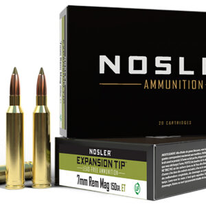 Nosler E-Tip 7mm Rem Mag 150gr Lead-Free Ammunition - 20 Rounds per Box 054041400329