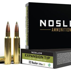 Nosler E-Tip 33 Nosler 225gr Lead-Free Ammunition - 20 Rounds per Box 054041400428