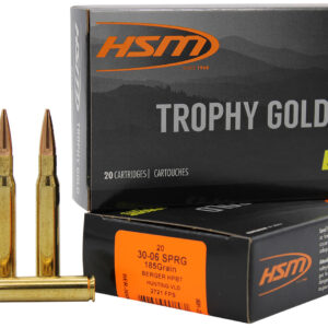 HSM Trophy Gold Extended Range 30-06 Springfield 185 gr Berger VLD Match Ammunition - 20 Rounds per Box 837306001581