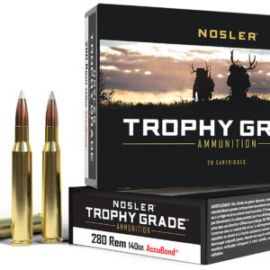 Nosler Trophy Grade .280 Remington 140gr AccuBond - 20 Rounds per Box 054041485456