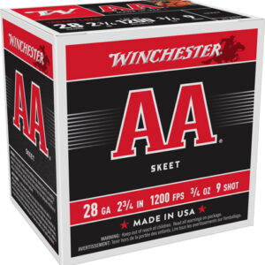 WINCHESTER AA 28GA 2.75" 3/4OZ - #9 1200FPS 250RD CASE LOT 020892004887