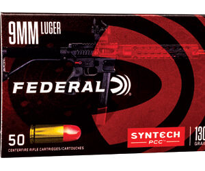 ** Federal Syntech PCC 9mm 130GR Pistol Caliber Carbine Ammo - 50 Rounds

** 604544642896