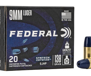 ** Federal Syntech Defense 9MM 138GR SJHP - 20 Rounds

** 604544651072