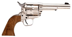 EAA Bounty Hunter .45 LC 4.5" Nickel Finish Revolver with Wood Grips UPC 741566103445