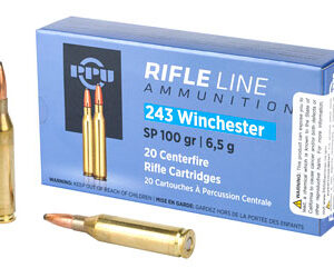 PPU .243 Winchester Soft Point Ammunition - 100 Grain - 20 Rounds per Box 8605003812340