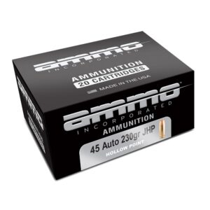 Ammo Inc Signature Handgun Ammunition .45 Auto 230gr JHP 895 fps 20/ct 818778021383