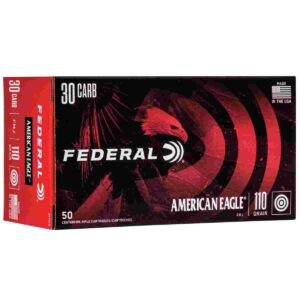 Federal American Eagle .30 Carbine 110 gr FMJ Rifle Ammunition - 50 Rounds 029465088309