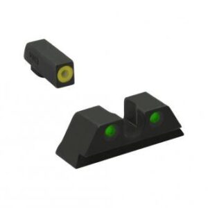 Meprolight ML41770 Hyper-Bright Yellow Ring Front/Green Rear Sights for S&W M&P Shield Shield Plus (Not EZ Models)