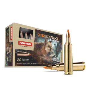 Norma TipStrike .22-250 Remington Rifle Ammunition - 55 Grain Polymer Tip - 20 Rounds 7393923320687