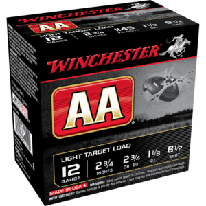 Winchester AA Target 12 ga 2/4" 1/8 oz #8.5 25/ct 020892015333