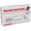 Winchester USA LC .223 Remington Rifle Ammunition - 62 Grains FMJ, 3100 FPS, 20 Rounds 020892213135