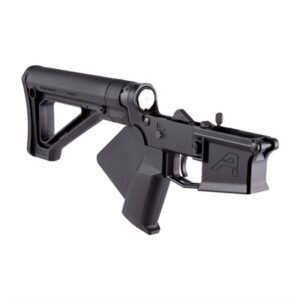 M4E1 FEATURELESS COMP LOWER W/FIXED CARB STOCK FOR AR-15 BLK