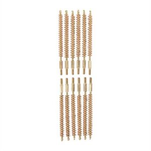 BRONZE RIFLE BORE BRUSH, 20 CALIBER, 8-32M, 12 PACK