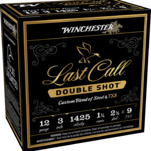 ** Winchester Ammo Last Call Double Shot 12 Gauge - 3" Shells, 1 1/4 oz, 2.5/9 TSS Shot - 25 Rounds per Box

** 020892029316 – $1.58 CPR – $39.52