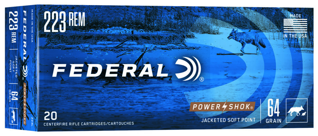 Federal Ammunition Power-Shok .223 Remington 64gr Jacketed Soft Point - 20 Rounds