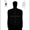 Action Target B34100 Qualification  Silhouette Paper Hanging 25 yds 17.50" x 23" Black/White 100 Per Box