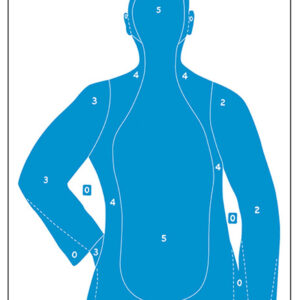 Action Target B21EBLUE100 Qualification  Silhouette Paper Hanging 23" x 35" Blue 100 Per Box