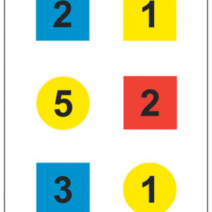 Action Target DT4C100 Training Discretionary Command Circle/Square Paper 23" x 35" Multi-Color 100 Per Box