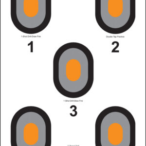 Action Target 530OC100 Bullseye  Bullseye Paper 23" x 35" Multi-Color 100 Per Box