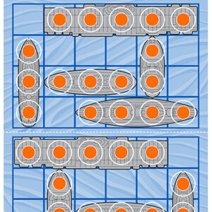 Action Target GSOCEAN100 Entertainment  Ships Paper Hanging 23" x 35" Blue/Red 100 Per Box