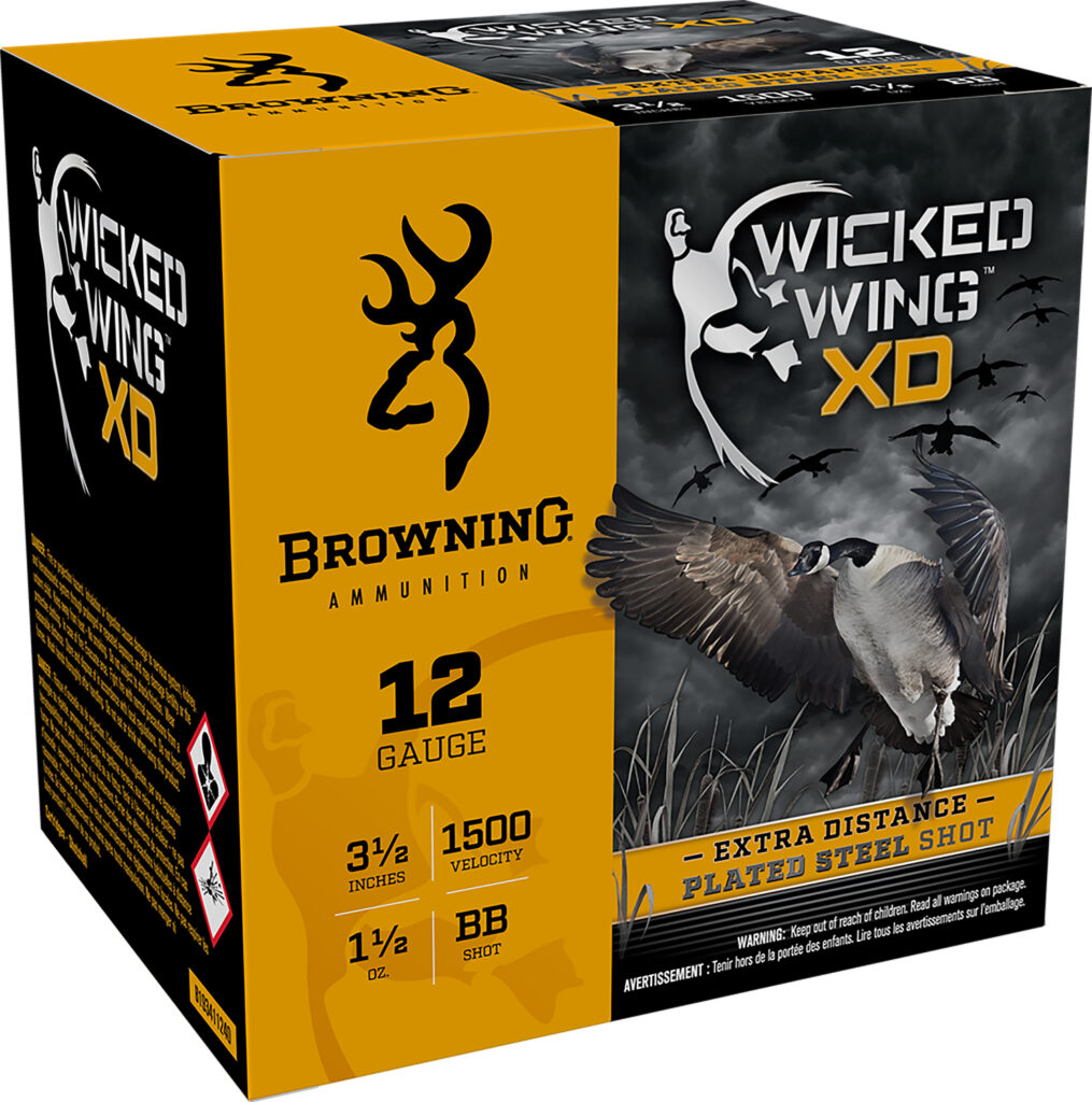 Browning Ammo Wicked Wing XD 12 Gauge 3-1/2" BB Shot 1-1/2 oz - 25 Rounds (10 Boxes per Case)