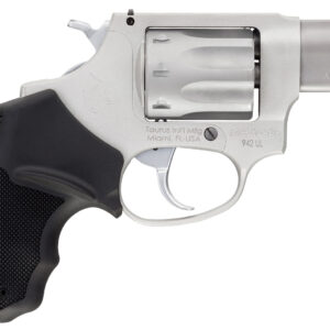 Taurus 2942029UL 942 Ultra-Lite 22 LR 8rd 2" Matte Stainless Finish Barrel, Matte Stainless Finish Cylinder, Stainless Anodized Finish Aluminum Frame & Finger Grooved Black Polymer Grip