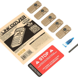 Strike Industries LINK-COVER-FDE LINK Cover  Flat Dark Earth Polymer for M-lok & Keymod Rails 5 Pack