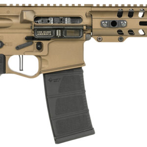 Patriot Ordnance Factory 01797 Renegade + Direct Impingement 300 Blackout 30+1 10.50" Black Nitride Aluminum Barrel, 9" M-LOK Handguards, Burnt Bronze Aluminum Buffer Tube, Black Polymer Grips